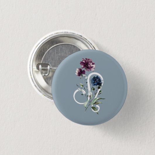 Leo Zodiac Star Sign Ronde Button 3,2 Cm (Voorkant /achterkant)