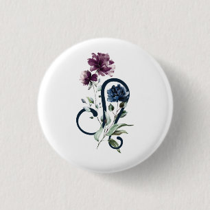 Leo Zodiac Star Sign Ronde Button 3,2 Cm