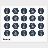 Leo Zodiac Star Sign Ronde Sticker (Vel)