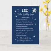 Leo Zodiac Stellar Verjaardag Recept Kaart (Gele Bloem)