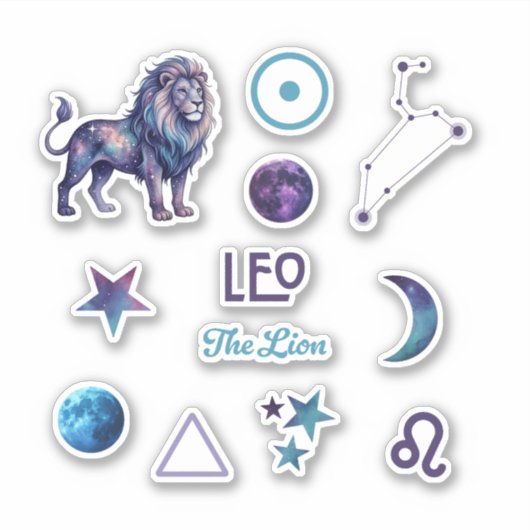 Leo Zodiac Sticker Collection (Voorkant)