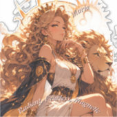 Leo Zodiac Sticker Personalized Astrology Gift (Voorkant)