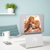 Leo Zodiac Sticker Personalized Astrology Gift (Laptop op bureau)