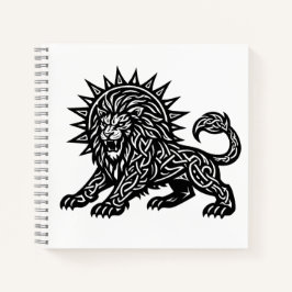 Leo Zodiac Sun‑Mane Lion | BurnsInHell Notitieboek