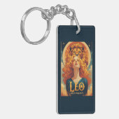 Leo Zodiac Sun Sign Lion Sleutelhanger (Voorkant Links)