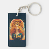 Leo Zodiac Sun Sign Lion Sleutelhanger (achterkant)
