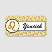 Leo Zodiac Symbol Element van Kenneth Yoncich Naamplaatje (Voorkant)