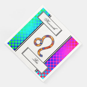 Leo Zodiac Symbol Element van Kenneth Yoncich Servetten