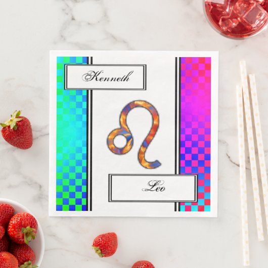 Leo Zodiac Symbol Element van Kenneth Yoncich Servetten (Insitu)