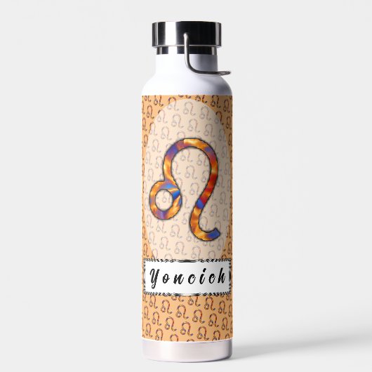 Leo Zodiac Symbol Element van Kenneth Yoncich Waterfles (Links)