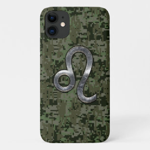 Leo Zodiac Symbol Green Digital Camouflage Case-Mate iPhone Case