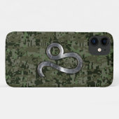 Leo Zodiac Symbol Green Digital Camouflage Case-Mate iPhone Case (Achterkant (horizontaal))
