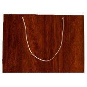 Leo Zodiac Symbol in Rich Mahogany-houtstijl Large Cadeautasje (Achterkant)