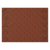 Leo Zodiac Symbol in Rich Mahogany-houtstijl Tafelkleed (Voorkant (Horizontaal))