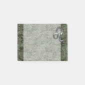 Leo Zodiac Symbol op Woodland Digital Camo Post-it® Notes (Voorkant)