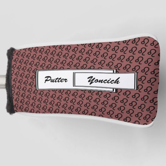 Leo Zodiac Symbol Standard van Kenneth Yoncich Golfheadcover (Voorkant)