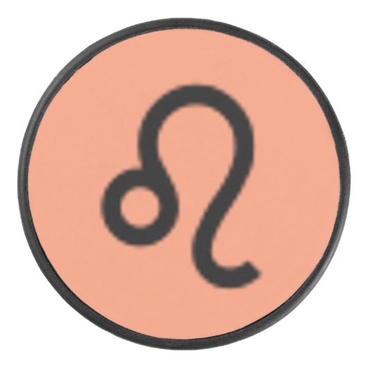 Leo Zodiac Symbol Standard van Kenneth Yoncich Hockey Puck (Voorkant)