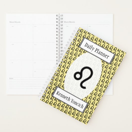 Leo Zodiac Symbol Standard van Kenneth Yoncich Planner (Display)