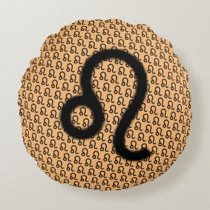 Leo Zodiac Symbol Standard van Kenneth Yoncich Rond Kussen