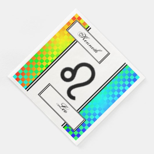 Leo Zodiac Symbol Standard van Kenneth Yoncich Servetten (Hoek)