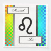 Leo Zodiac Symbol Standard van Kenneth Yoncich Servetten (Voorkant)