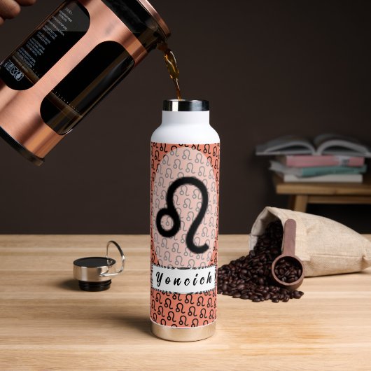 Leo Zodiac Symbol Standard van Kenneth Yoncich Waterfles (Koffie)