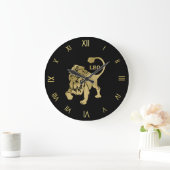 Leo Zodiac Symbol Wall Clock Grote Klok (Huis)