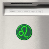Leo Zodiac Symbool Groen Contrast Magneet (Insitu (Vaatwasser))