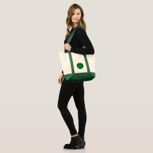 Leo Zodiac Symbool Groen Contrast Tote Bag