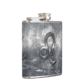 Leo Zodiac-symbool in Grunge Distress Style Heupfles (Rechts)