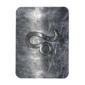 Leo Zodiac-symbool in Grunge Distress Style Magneet (Verticaal)