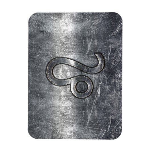 Leo Zodiac-symbool in Grunge Distress Style Magneet (Verticaal)