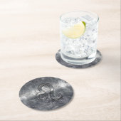 Leo Zodiac-symbool in Grunge Distress Style Ronde Kartonnen Onderzetter (Insitu)