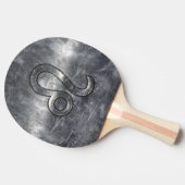 Leo Zodiac-symbool in Grunge Distress Style Tafeltennisbatje (Zijkant)