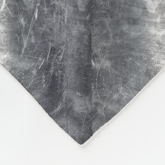 Leo Zodiac Symbool in Silver Steel Style Fleece Deken (Hoek)