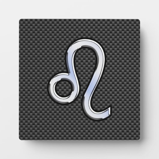 Leo Zodiac Symbool op het koolstofvezeldecor Fotoplaat (Voorkant)