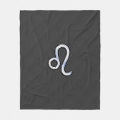 Leo Zodiac Symbool op houtskoolvezelplaat Fleece Deken (Voorkant)