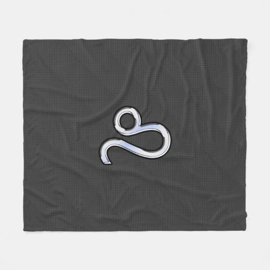 Leo Zodiac Symbool op houtskoolvezelplaat Fleece Deken (Voorkant (Horizontaal))