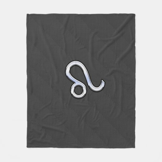 Leo Zodiac Symbool op houtskoolvezelplaat Fleece Deken (Voorkant)