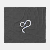 Leo Zodiac Symbool op houtskoolvezelplaat Fleece Deken (Voorkant (Horizontaal))
