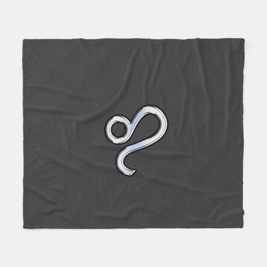 Leo Zodiac Symbool op houtskoolvezelplaat Fleece Deken (Voorkant (Horizontaal))