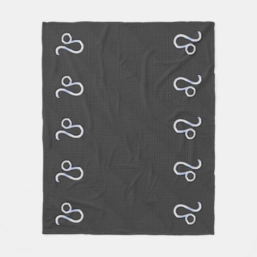 Leo Zodiac Symbool op houtskoolvezelplaat Fleece Deken (Voorkant)