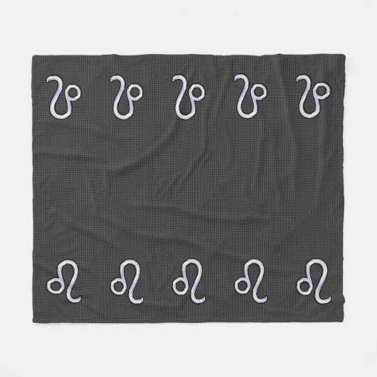 Leo Zodiac Symbool op houtskoolvezelplaat Fleece Deken (Voorkant (Horizontaal))