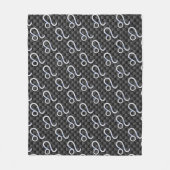 Leo Zodiac Symbool op houtskoolvezelplaat Fleece Deken (Voorkant)