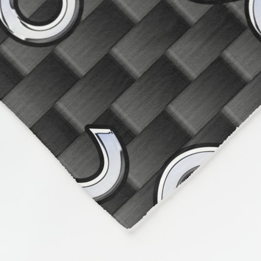 Leo Zodiac Symbool op houtskoolvezelplaat Fleece Deken (Hoek)