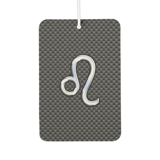 Leo Zodiac Symbool op houtskoolvezelplaat Luchtverfrisser (Voorkant)