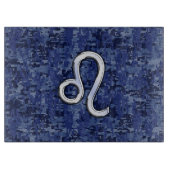 Leo Zodiac Symbool op Navy Blue Digital Camo Snijplank (Voorkant)