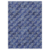 Leo Zodiac Symbool op Navy Blue Digital Camouflage Tafelkleed (Voorkant)