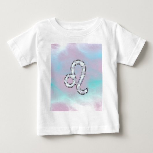 Leo Zodiac-symbool op Pastels Nacre Style Print (Voorkant)