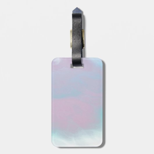 Leo Zodiac-symbool op Pastels Nacre Style Print Bagagelabel (Achterkant verticaal)